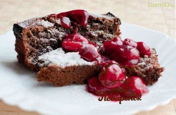 Шоколадно-вишневый кекс в мультиварке (шоколадно-вишневый, кекс, мультиварке, вишня) Шоколадно-вишневый кекс в мультиварке
