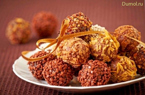 Шоколадные трюфели с орехом