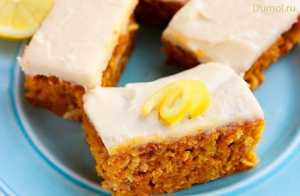 Сладкий морковный пирог со сливочным сыром