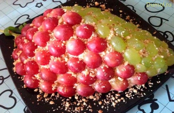 Слоеный салат «Тиффани» с миндалем (слоеный, салат, тиффани, кофе) Слоеный салат «Тиффани» с миндалем