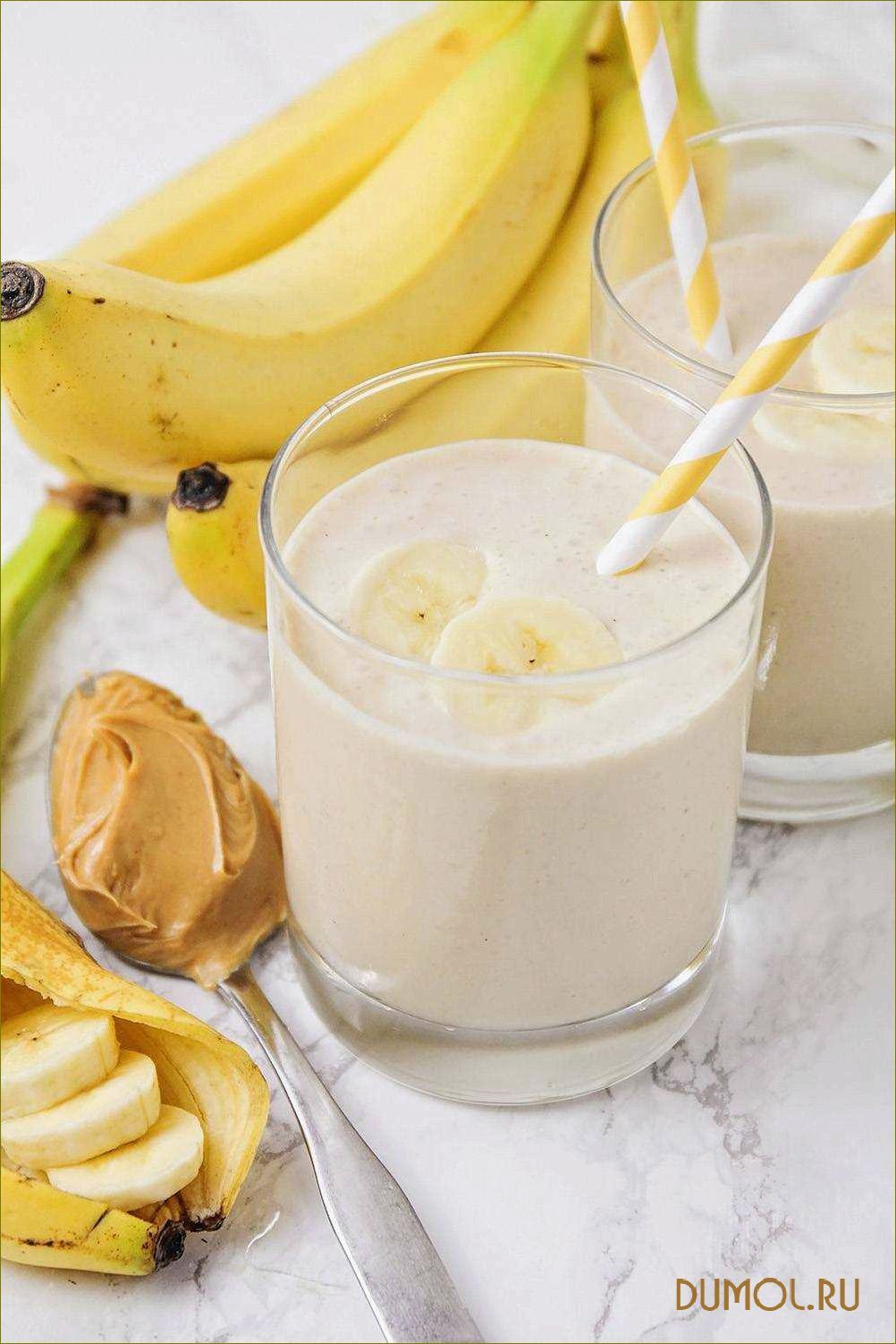 Рецепт смузи с бананом и кефиром