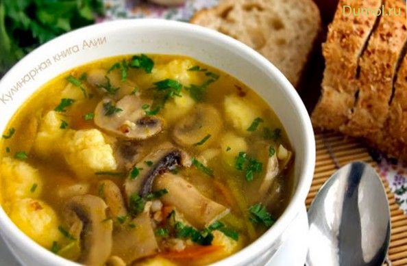 Суп грибной с картофелем в мультиварке