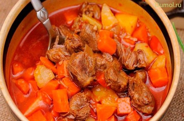 Суп-гуляш из говядины с картофелем по-закарпатски