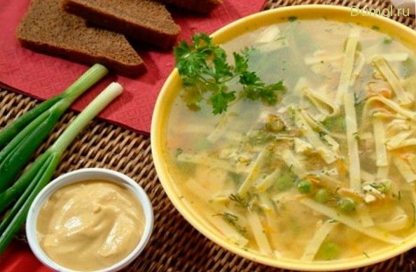 Суп-лапша с мясом по-татарски