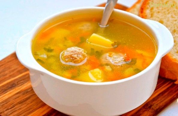 Суп с фрикадельками изготовление (фрикадельками, изготовление, жир) Суп с фрикадельками изготовление