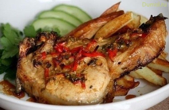 Свиная корейка в цитрусовом маринаде (свиная, корейка, свинина, маринад) Свиная корейка в цитрусовом маринаде