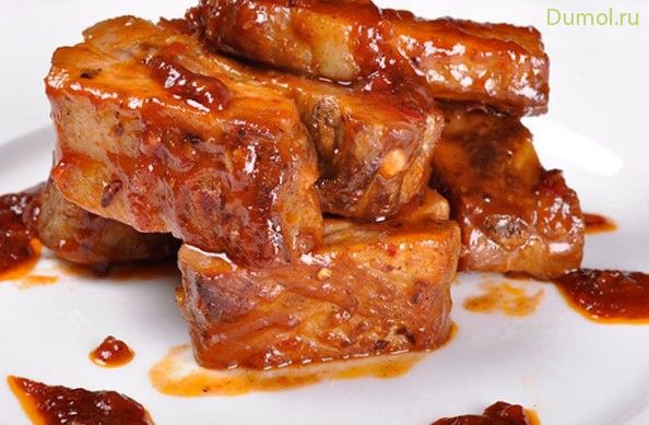 Свиная вырезка в подливке из меда и горчицы (свиная, вырезка, подливке, свинина, жир) Свиная вырезка в подливке из меда и горчицы