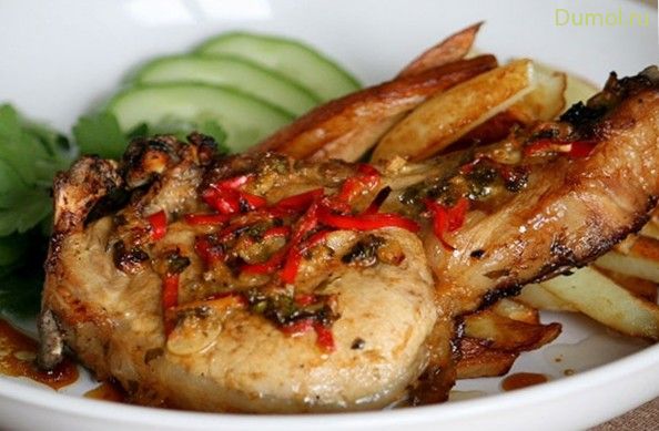 Свиные отбивные в пикантном маринаде (свиные, отбивные, маринад, пищевой) Свиные отбивные в пикантном маринаде