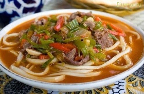 Сытный узбекский лагман (сытный, узбекский, лагман, лапша) Сытный узбекский лагман