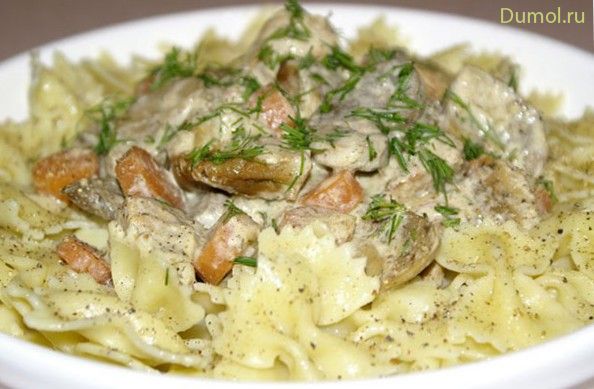 Телятина тушеная с овощами под соусом из сметаны (телятина, тушеная) Телятина тушеная с овощами под соусом из сметаны