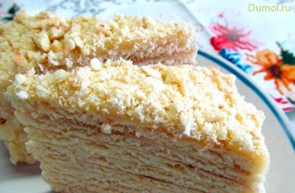 Торт домашний на сковороде с заварным кремом