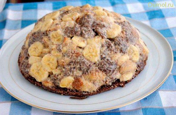 Торт «Панчо» с йогуртом и бананами (торт, панчо, йогуртом) Торт «Панчо» с йогуртом и бананами