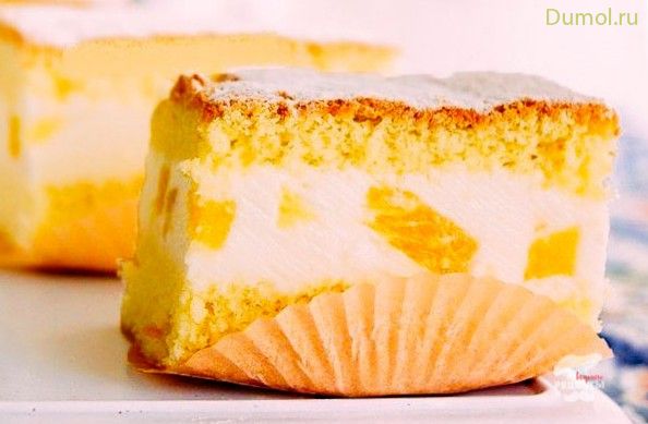 Торт с творожным кремом и консервированными ананасами (торт, творожным, кремом, творог) Торт с творожным кремом и консервированными ананасами