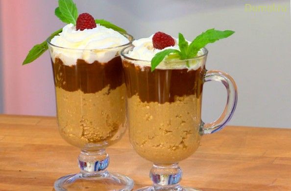 Творожное капучино с шоколадом