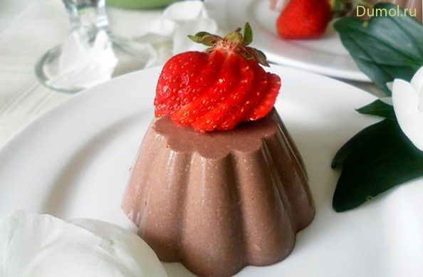 Творожное суфле с какао на десерт