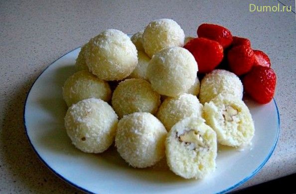 Творожные «Рафаэлло» на протеине