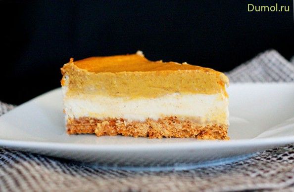 Тыквенный чизкейк с крекером (тыквенный, чизкейк) Тыквенный чизкейк с крекером