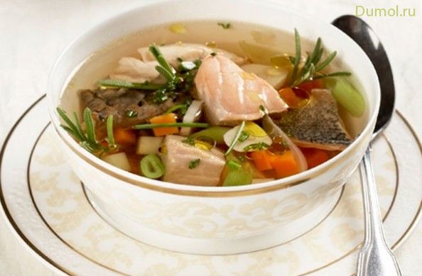 Уха из ершей с корнем сельдерея