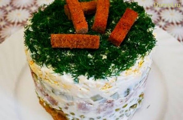 Уникальный салат «На траве дрова» (уникальный, салат, траве) Уникальный салат «На траве дрова»