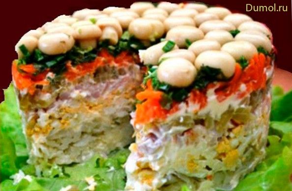 Уникальный салат с крекерами