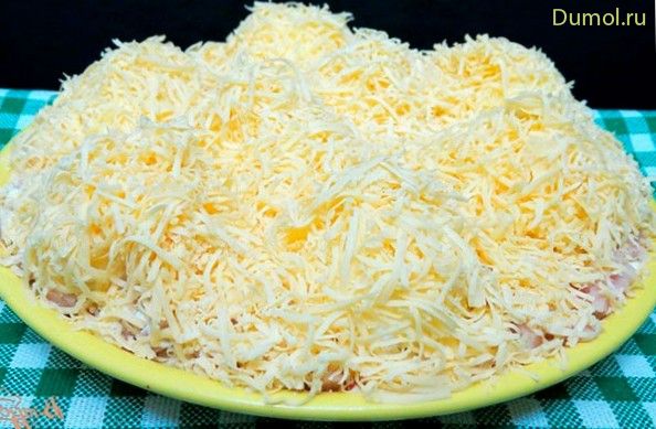 Уникальный салат «Сугробы» с колбасой