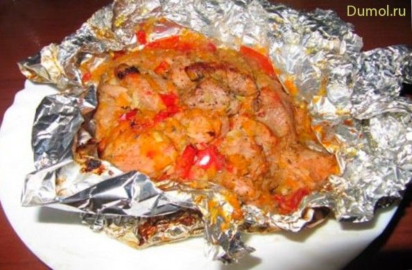 Узелки из фольги с мясом и сыром (узелки, фольги) Узелки из фольги с мясом и сыром