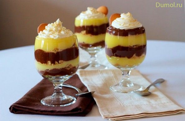 Ванильно-шоколадный пудинг на десерт