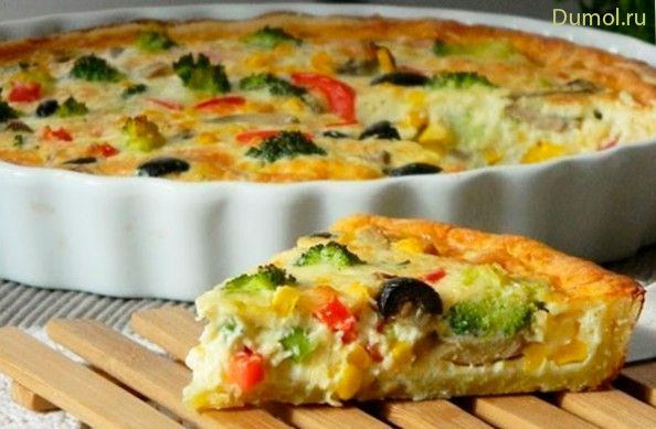 Вегетарианский киш с грибами