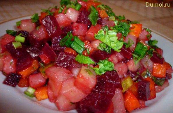 Винегрет в мультиварке с квашеной капустой