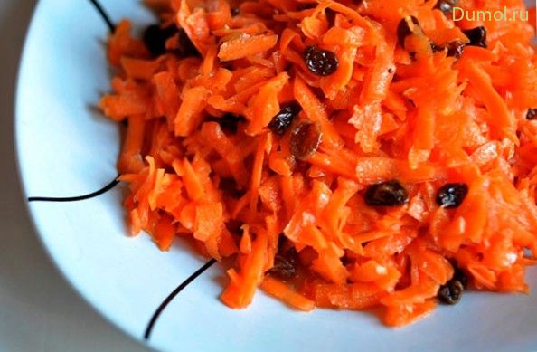 Витаминный морковный салат с изюмом (витаминный, морковный) Витаминный морковный салат с изюмом