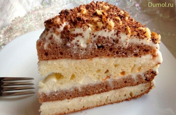 Вкусный домашний сметанный тортик (вкусный, домашний) Вкусный домашний сметанный тортик