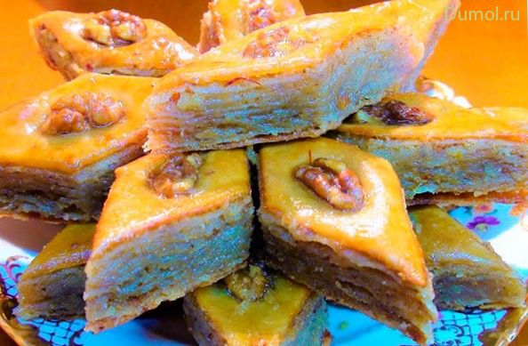 Восточная пахлава с орехами (восточная, пахлава, орехами) Восточная пахлава с орехами