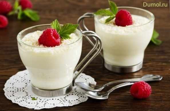 Воздушный молочный десерт для детей