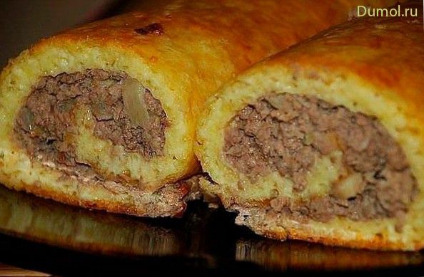 Закусочные рулетики из фарша