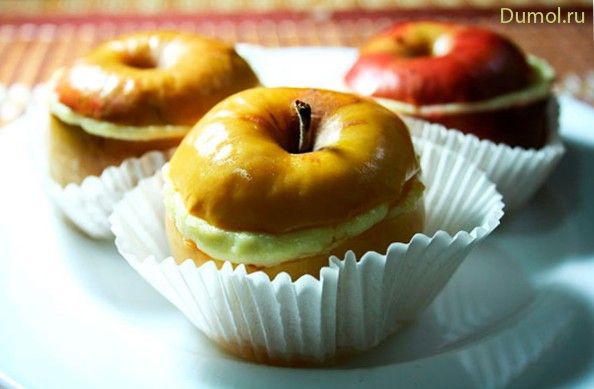 Запеченные яблоки с творожным кремом (запеченные, яблоки, творожным, творог) Запеченные яблоки с творожным кремом