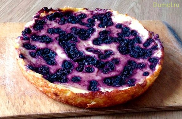 Запеканка из творога с черникой (запеканка, творога, черникой, творог) Запеканка из творога с черникой