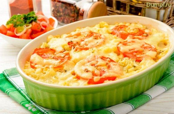 Запеканка с фаршем, помидорами и картофелем (запеканка, фаршем) Запеканка с фаршем, помидорами и картофелем