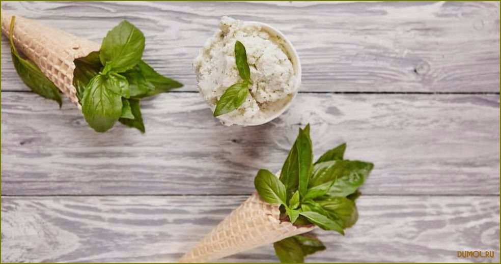Базиликовое мороженое: летнее наслаждение с неповторимым вкусом