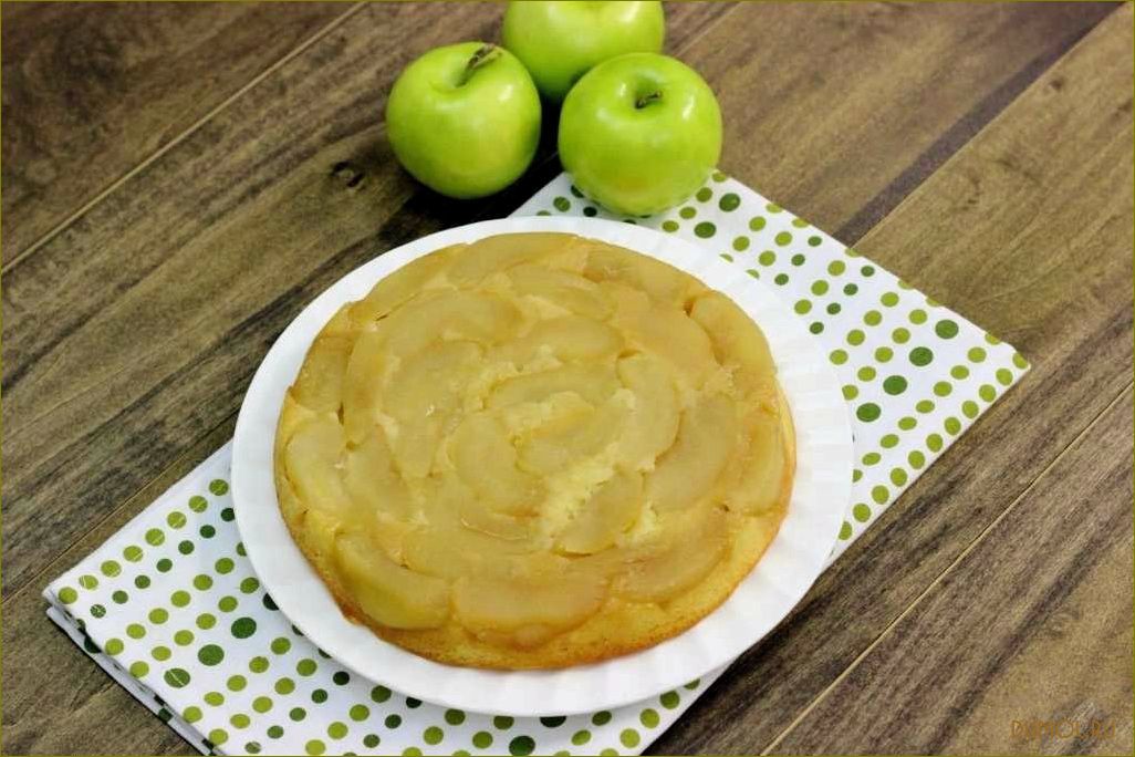 Простой перевернутый яблочный пирог