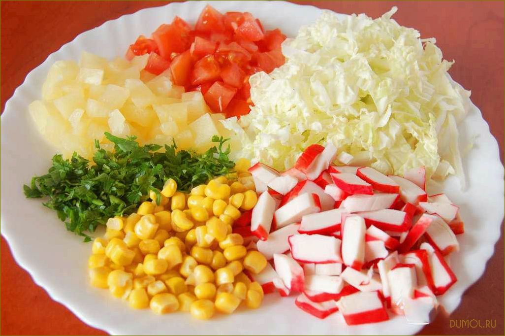 Салат из кукурузы и крабовых палочек