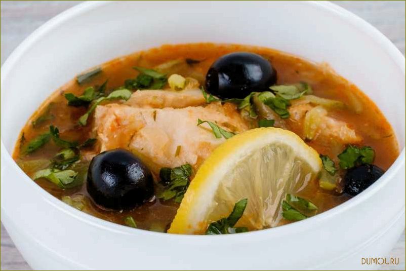 Рыбный суп с оливками — вкусное и полезное блюдо