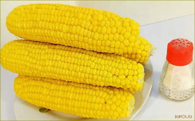 Вареная кукуруза в початках