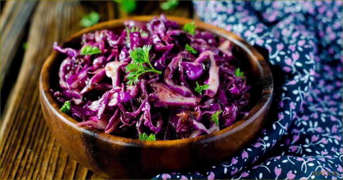 Салат из красной капусты: рецепты и полезные свойства