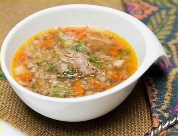 Гречневый суп с баклажанами