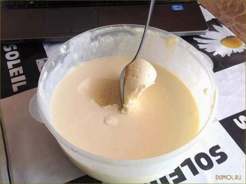 Рецепт мороженого из молока и масла