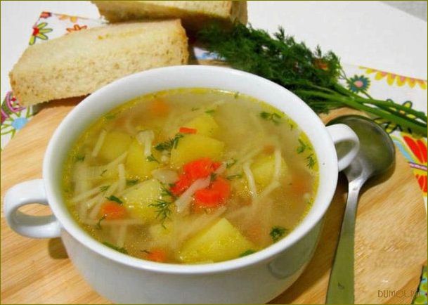 Рецепт супа на воде