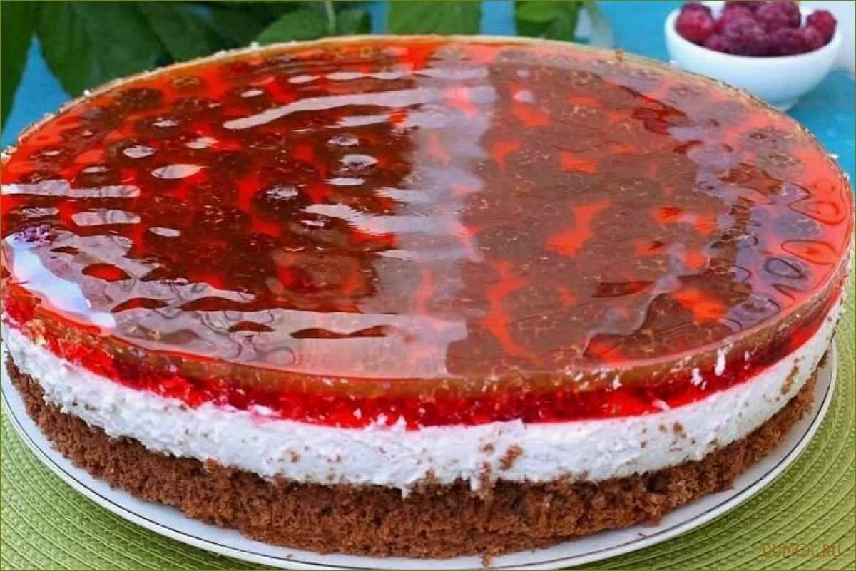 Бисквитный торт с желе