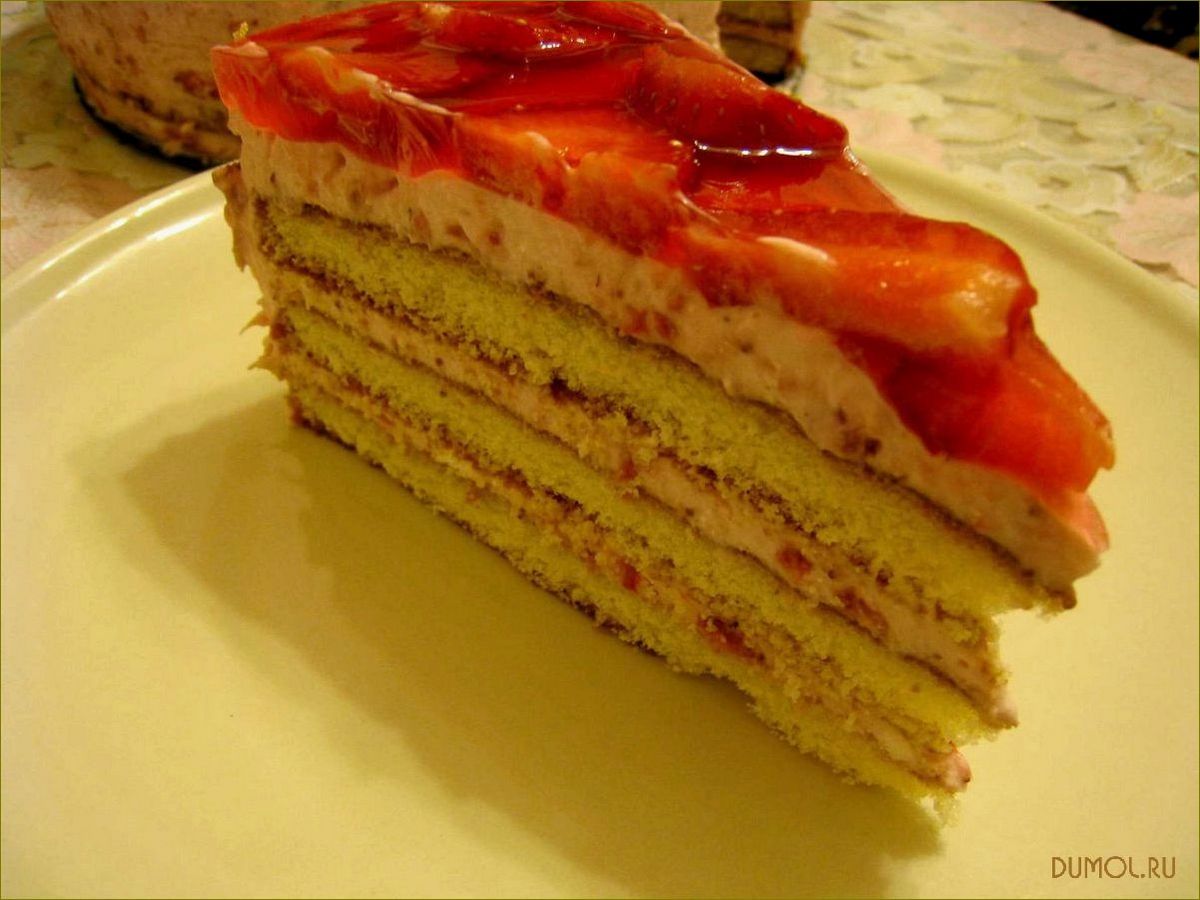 Бисквитный торт с желе