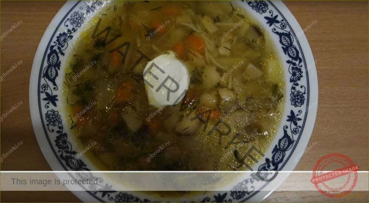 Грибной суп из подберезовиков