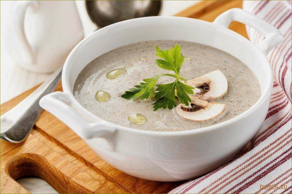 Грибной суп: рецепты приготовления и полезные свойства